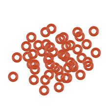 50pcs Silicone O-Ring 4mm OD 2mm ID 1mm Width VMQ Seal Rings Gasket Red picture