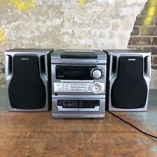 Vintage AIWA Stereo CX-NA302 3-Disc CD Play & Dual Cassette + Speakers - Works picture
