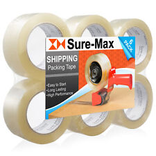 6 Rolls Carton Sealing Clear Packing Tape Box Shipping - 2 mil 2