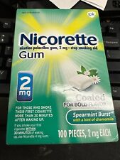 Nicorette Gum Spearmint Burst - 2MG 100 Pieces Exp 2025 picture