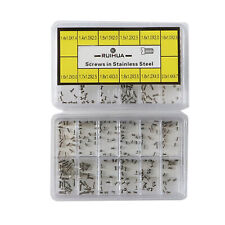 Assortment of 240 Stainless Steel Screws for Watch Back Case 12 sizes W/Box picture