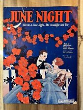 JUNE NIGHT ABEL BAER 1924 SHEET MUSIC SHEET MUSIC picture