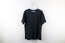 Vintage 90s Streetwear Mens M Distressed Blank Short Sleeve T-Shirt Black Cotton picture
