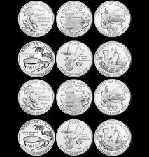 A COMPLETE 2009 P and D 12 Coin BU Territorial Quarter SET Territories Mint US picture