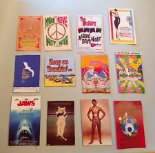 Dollhouse Miniature Set of 12 Vintage Posters from the 60's & 70's 1:12 Scale picture