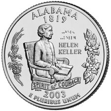 2003 D Alabama State Quarter.  Uncirculated From US Mint roll. picture