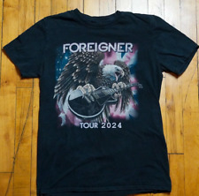 Vintage Foreigner Tour Black Cotton Size S-4XL Tee Shirt Adult PP065 picture