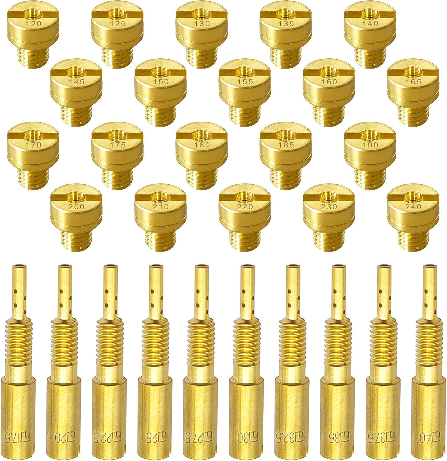 NEW 30 Pcs Carburetor Main Jet and Pilot Slow Jet Kit for Mikuni Large Round NEW 30 Pcs Carburetor Main Jet and Pilot Slow Jet Kit for Mikuni Large Round