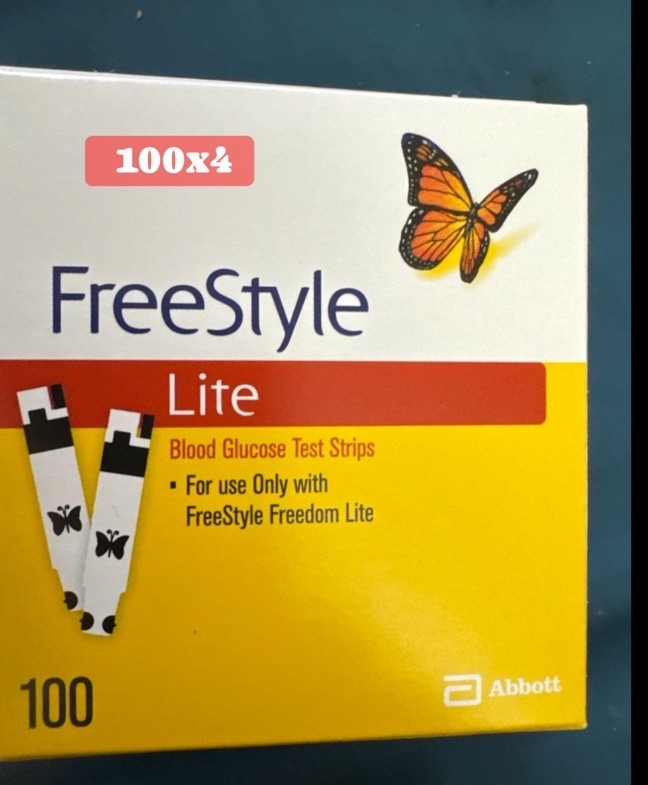 New Lot Of 400 Freestyle Lite Blood Glucose Test Strips - 100 X4 Exp 2/2028 New Lot Of 400 Freestyle Lite Blood Glucose Test Strips - 100 X4 Exp 2/2028