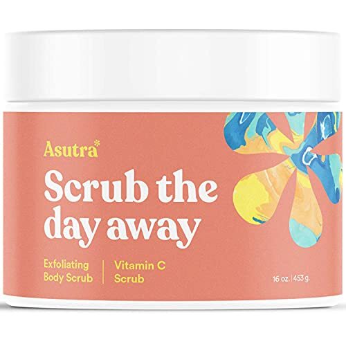 ASUTRA Scrub the Day Away Vitamin C Exfoliating Body Scrub 16oz  Ultra Hydrat...