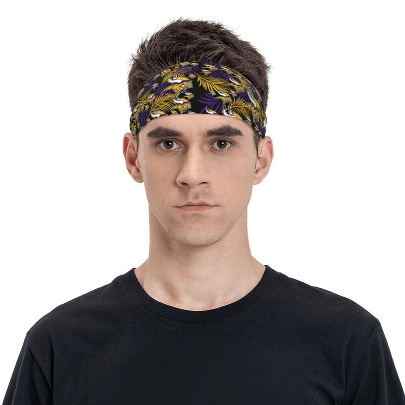 2pcs Minnesota Vikings Sports Sweatband Elastic Headband Running Hair Band