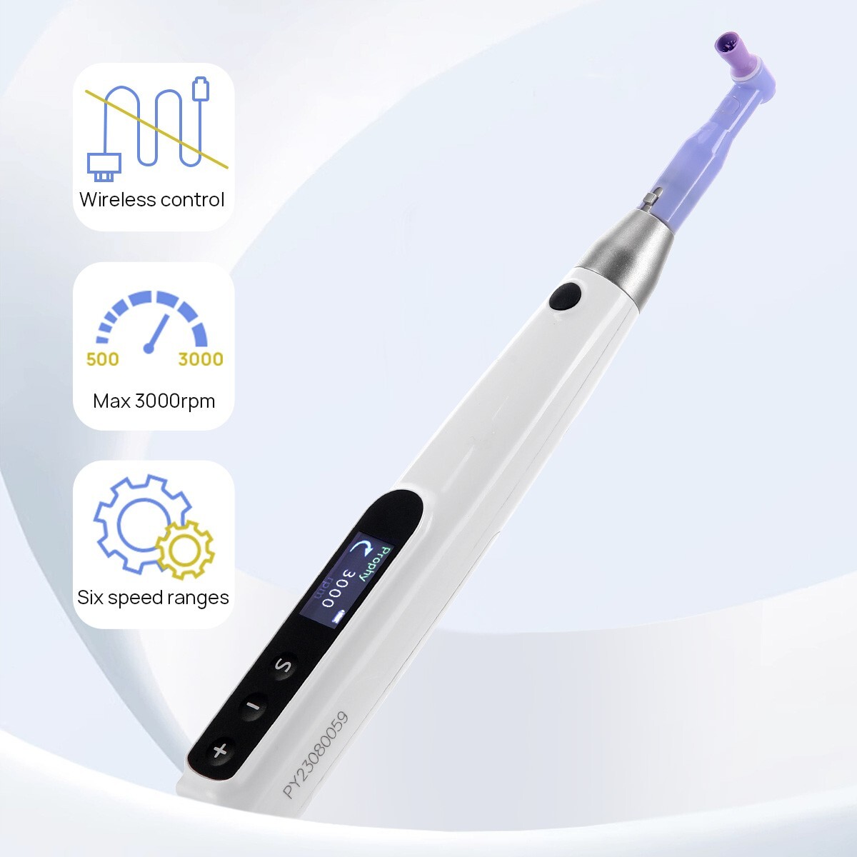 AZDENT Dental Cordless Hygiene Prophy Polishing Handpiece 360° Swivel Polisher