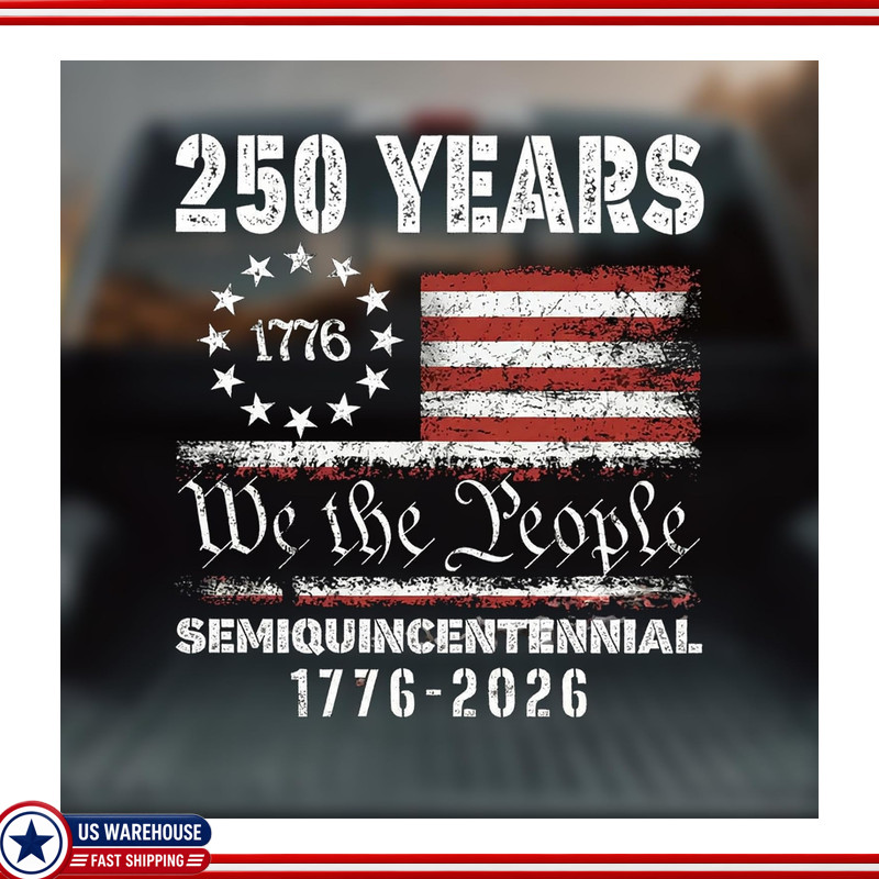 2PCS 250th Anniversary USA Car Window Decal Sticker, 1776-2026 American Independ 2PCS 250th Anniversary USA Car Window Decal Sticker, 1776-2026 American Independ