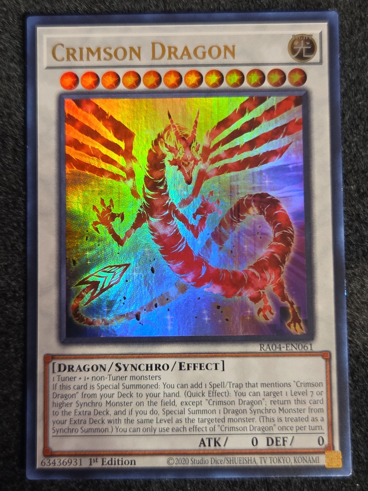 2025 Yu-Gi-Oh TCG - Crimson Dragon RA04-EN061 1st Edition Ultra Rare