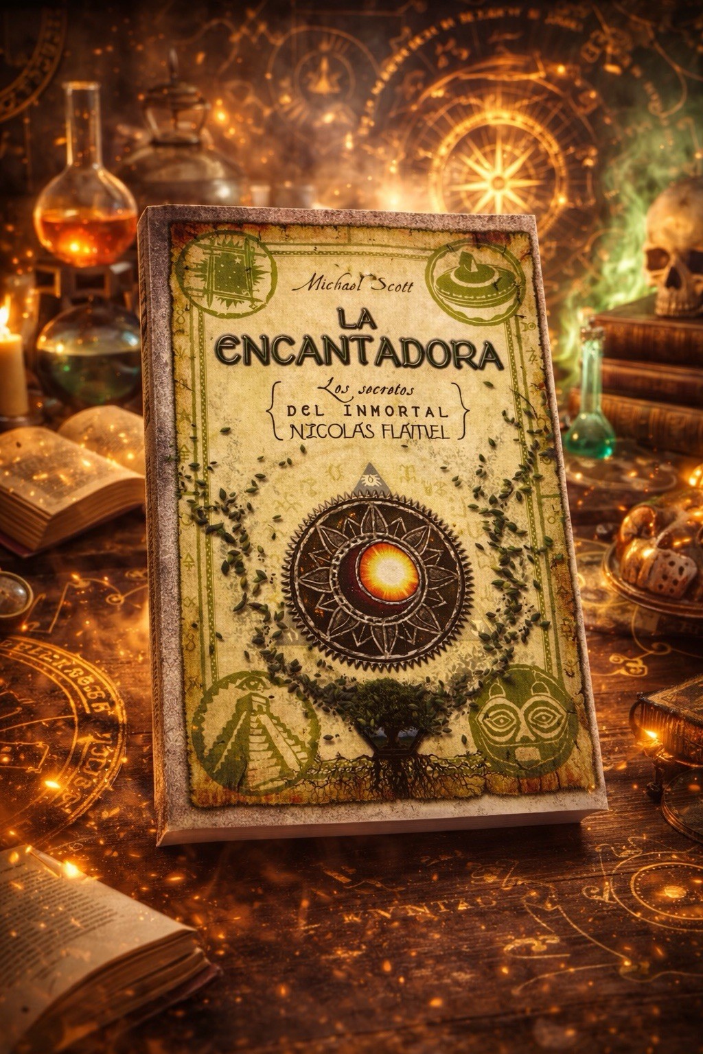 LA ENCANTADORA 6: LOS SECRETOS DEL INMORTAL NICOLAS FLAMEL by  MICHAEL SCOTT