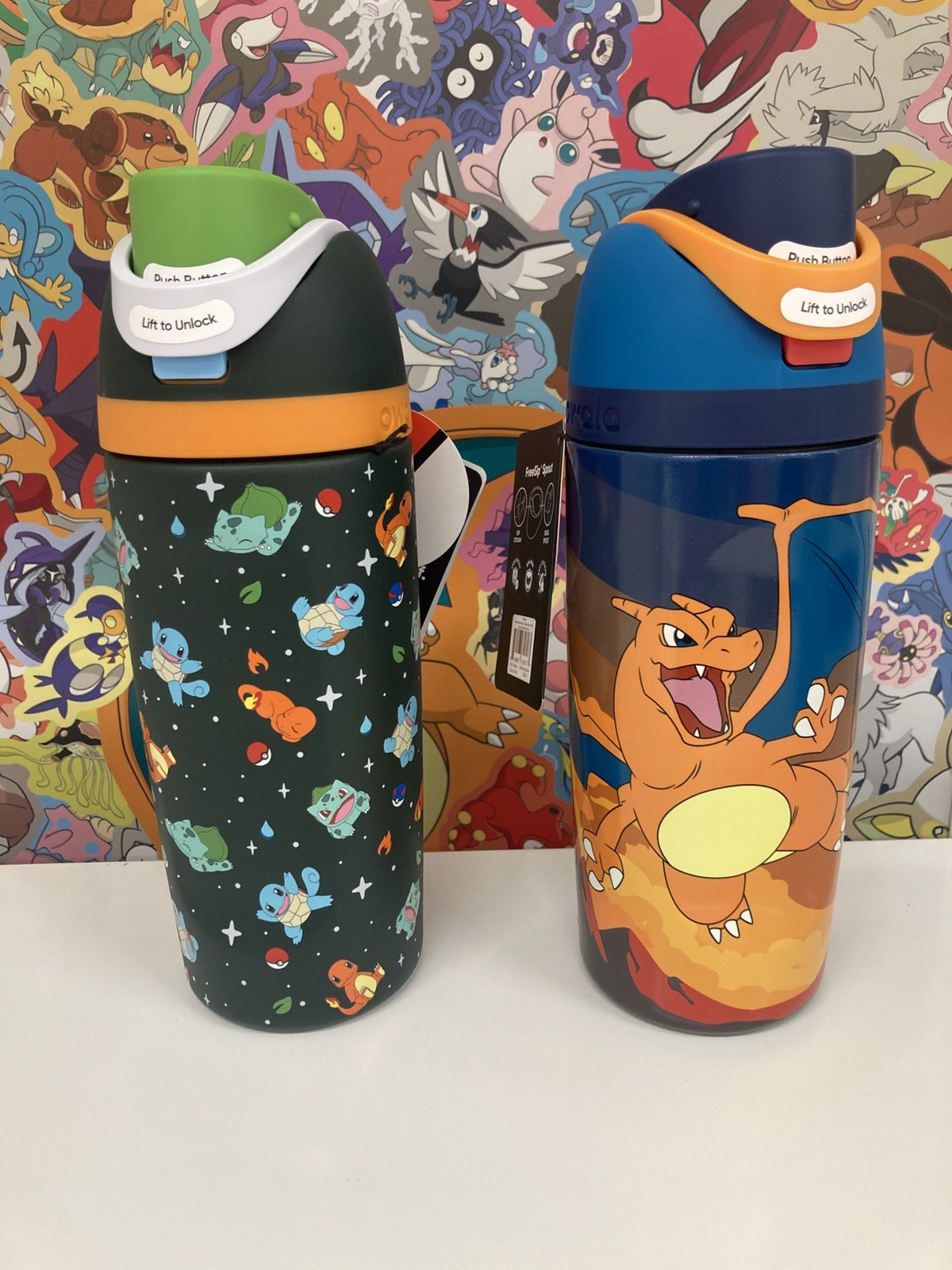 Owala X Pokemon Charizard & Kanto 16 oz Stainless Steel Water Bottle - 2 Cups Owala X Pokemon Charizard & Kanto 16 oz Stainless Steel Water Bottle - 2 Cups