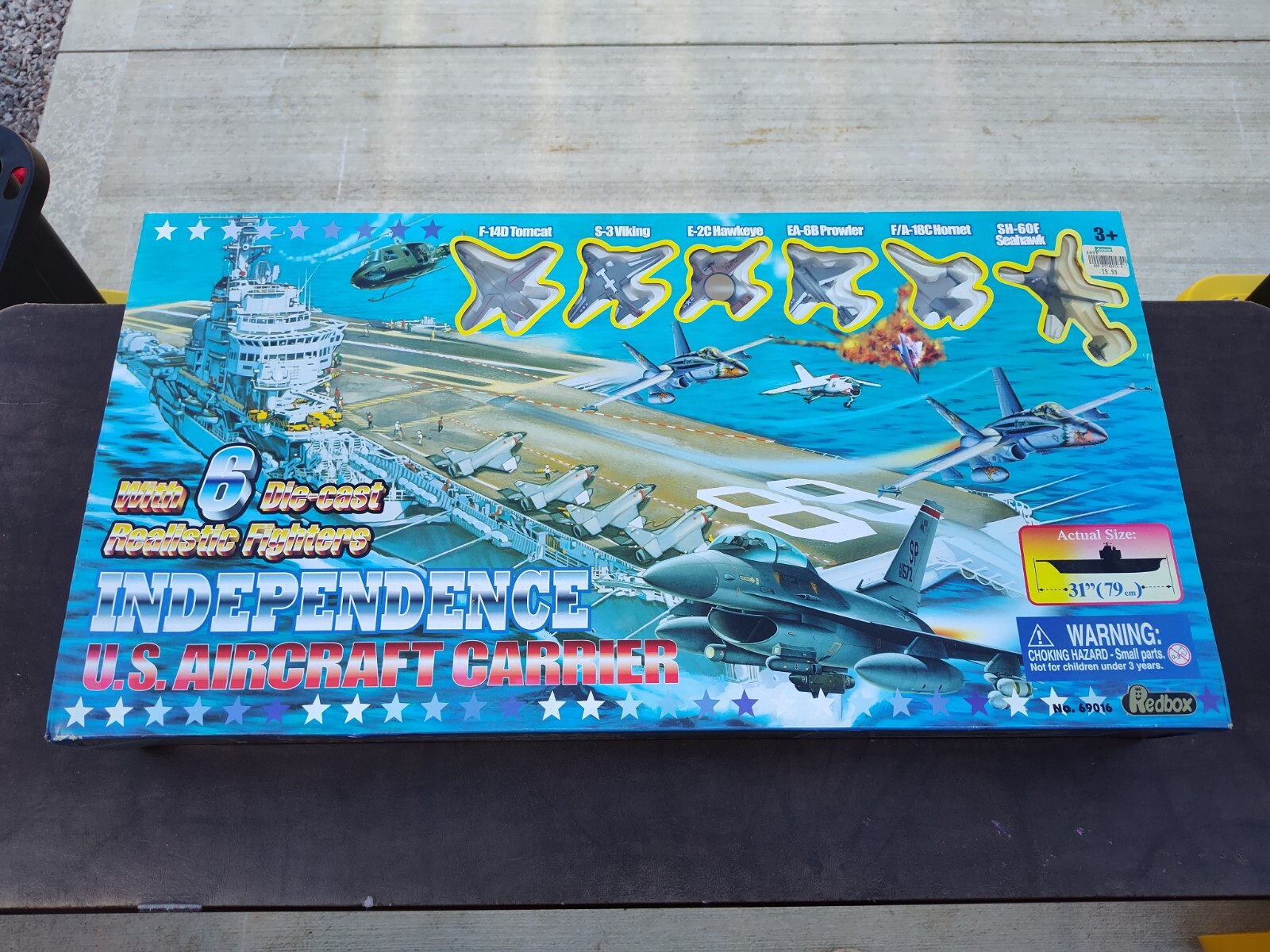 1998 RedBox Toys Independence U.S Aircraft Carrier Ship 31 in. FACTORY SEALED SH