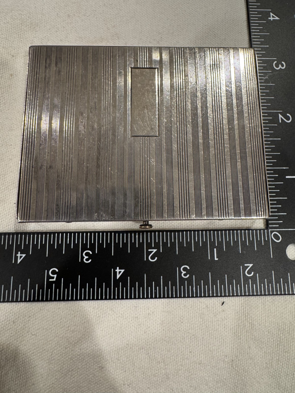 Antique Sterling Silver Case Made in USA-Push Button Open Working Antique Sterling Silver Case Made in USA-Push Button Open Working