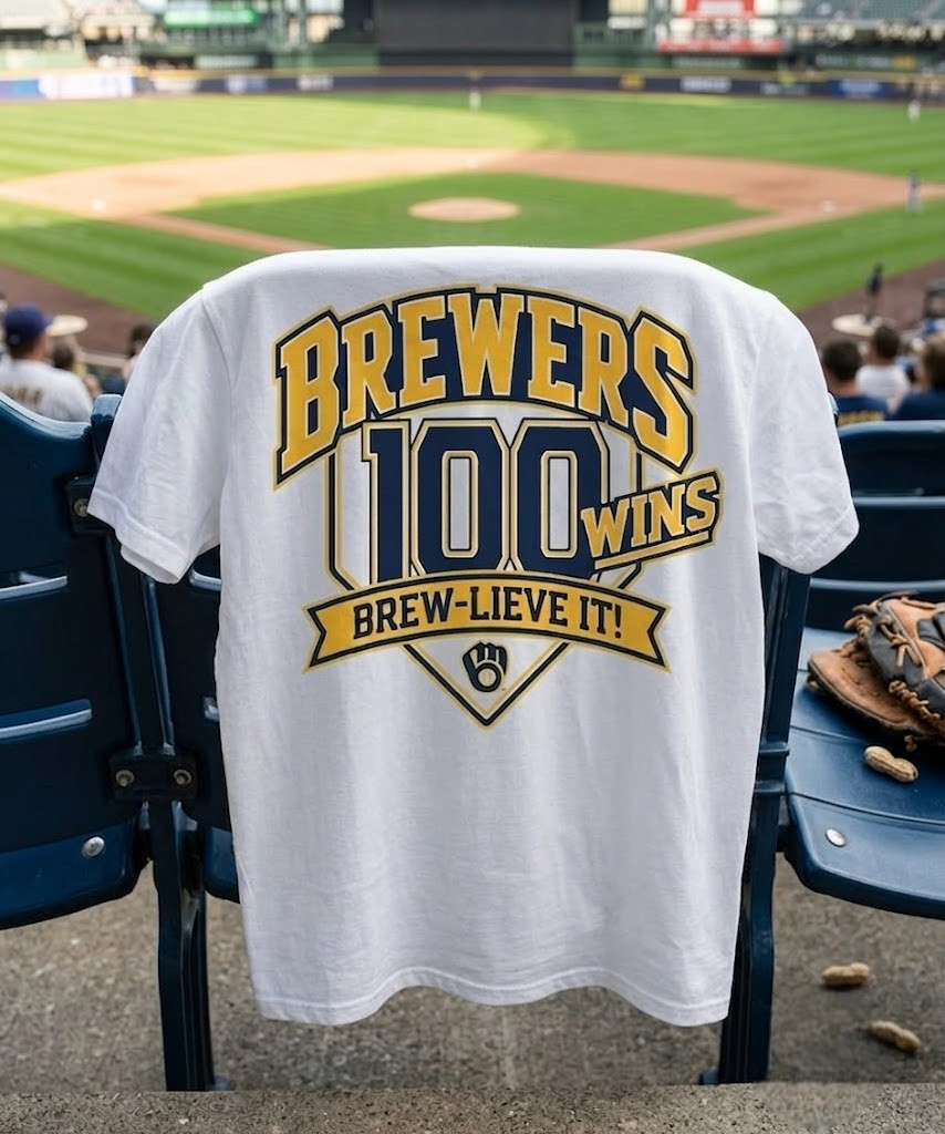 HOT Milwaukee Brewers 100 Wins Brew-Lieve It Shirt