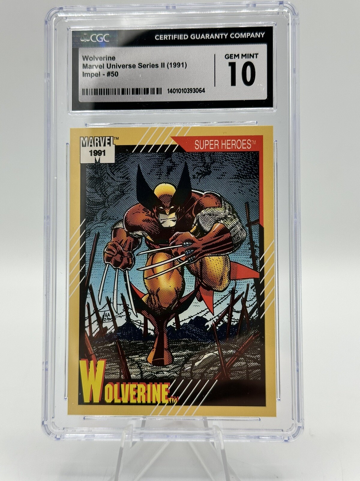 1991 Marvel Universe Series 2 Impel #50 Wolverine CGC Gem Mint 10 1991 Marvel Universe Series 2 Impel #50 Wolverine CGC Gem Mint 10