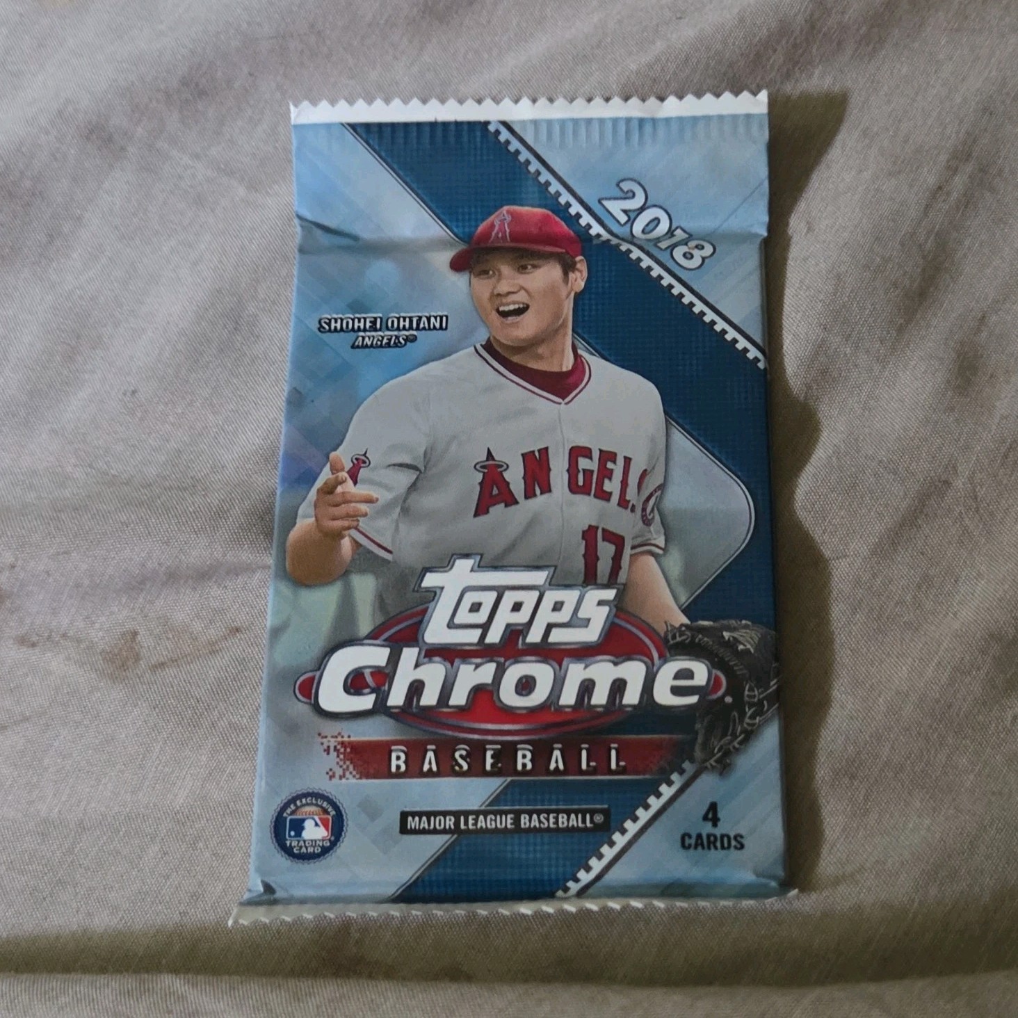 Topps 2018 Topps Chrome Baseball MLB Sealed Pack 4 Cards Shohei Ohtani Topps 2018 Topps Chrome Baseball MLB Sealed Pack 4 Cards Shohei Ohtani