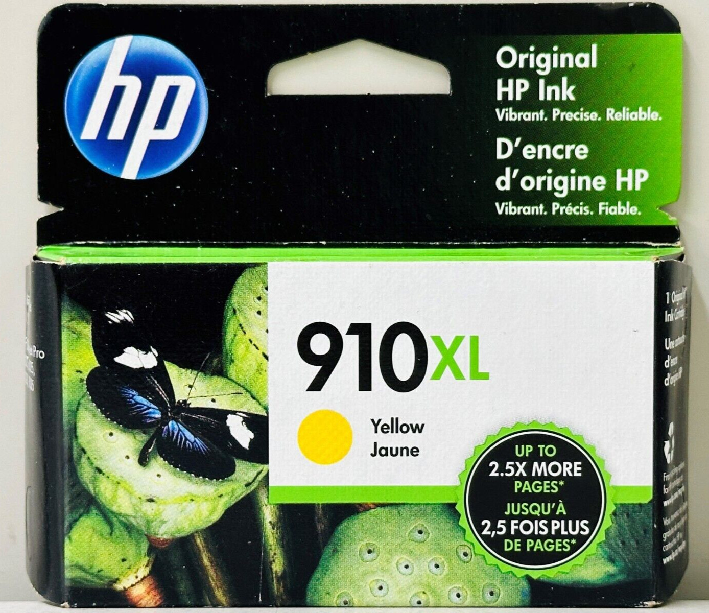 New Genuine HP 910XL Yellow In Retail Box Ink Cartridges OfficeJet Pro 8020 8025