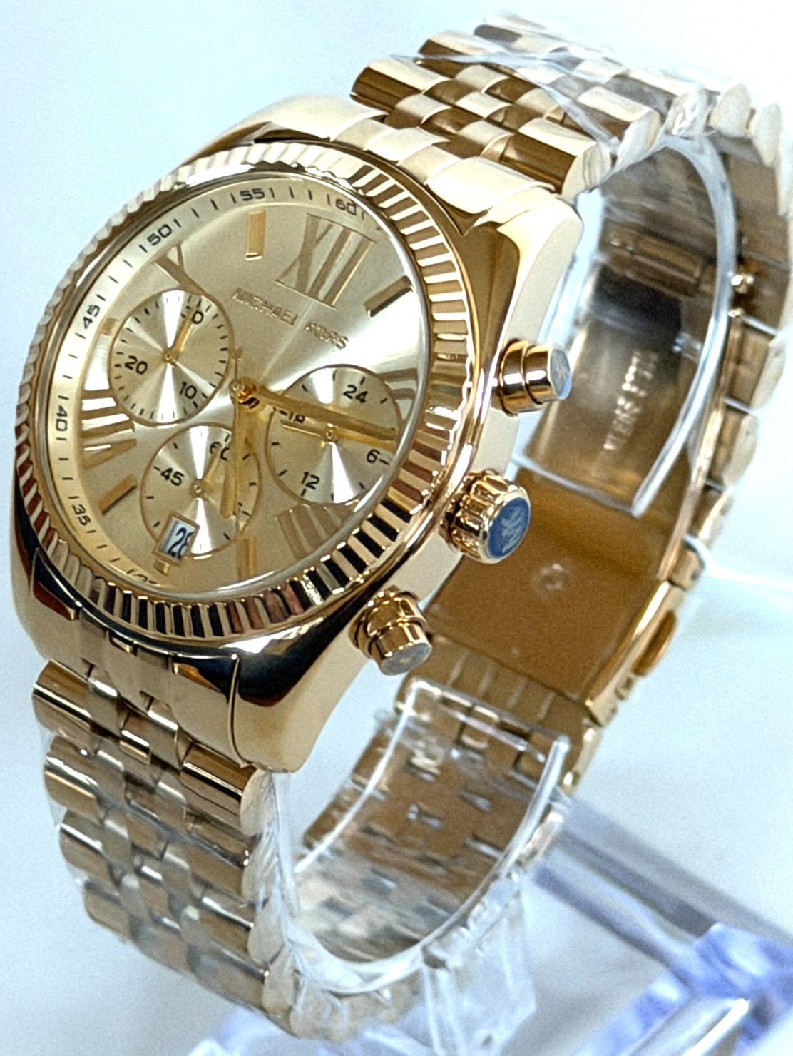 Michael Kors MK5556 Lexington Gold-Tone Women's Chronograph Watch BNWT/Box $250 Michael Kors MK5556 Lexington Gold-Tone Women's Chronograph Watch BNWT/Box $250