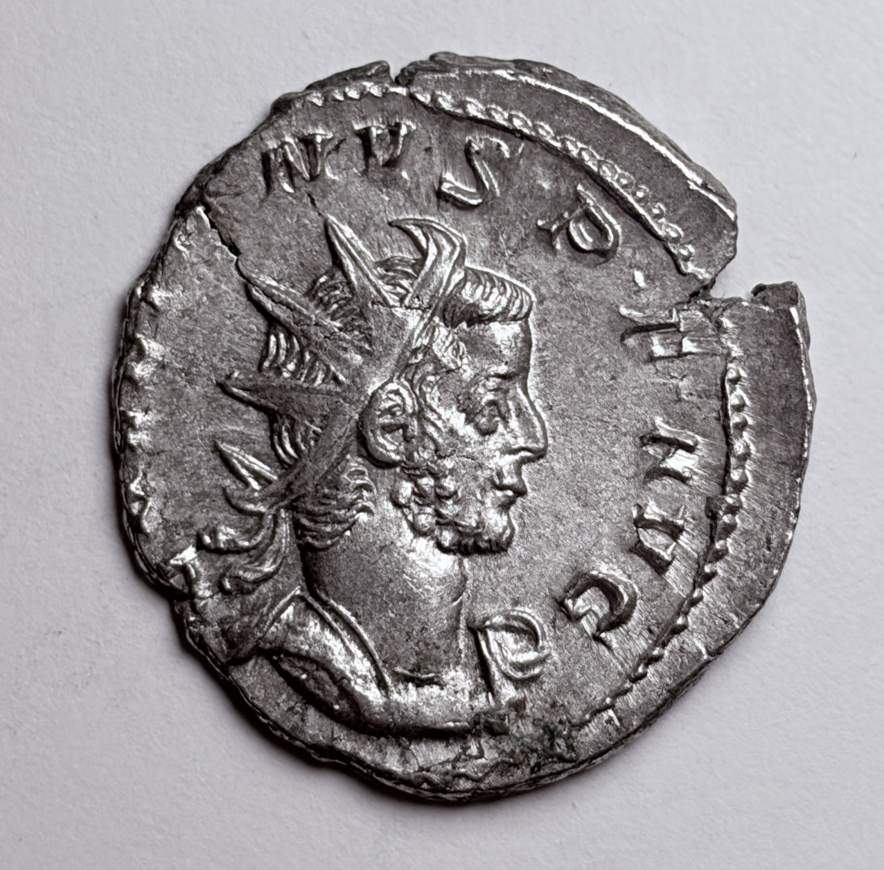 EMPIRE Gallienus w Shield & Captive 257 AD Agrippinensis Ancient Roman Coin 1196