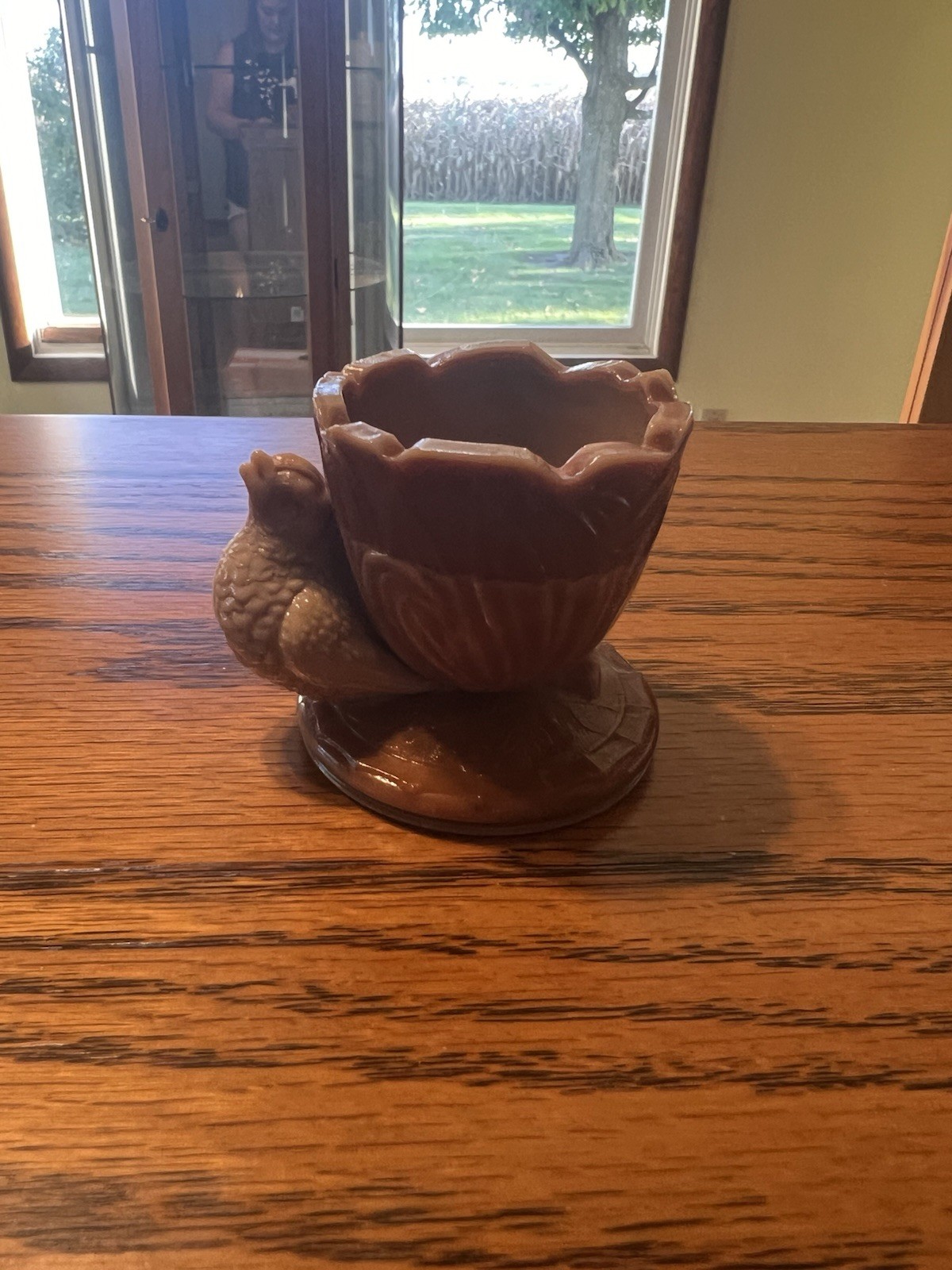 Fenton Chocolate Bowl With Bird Fenton Chocolate Bowl With Bird