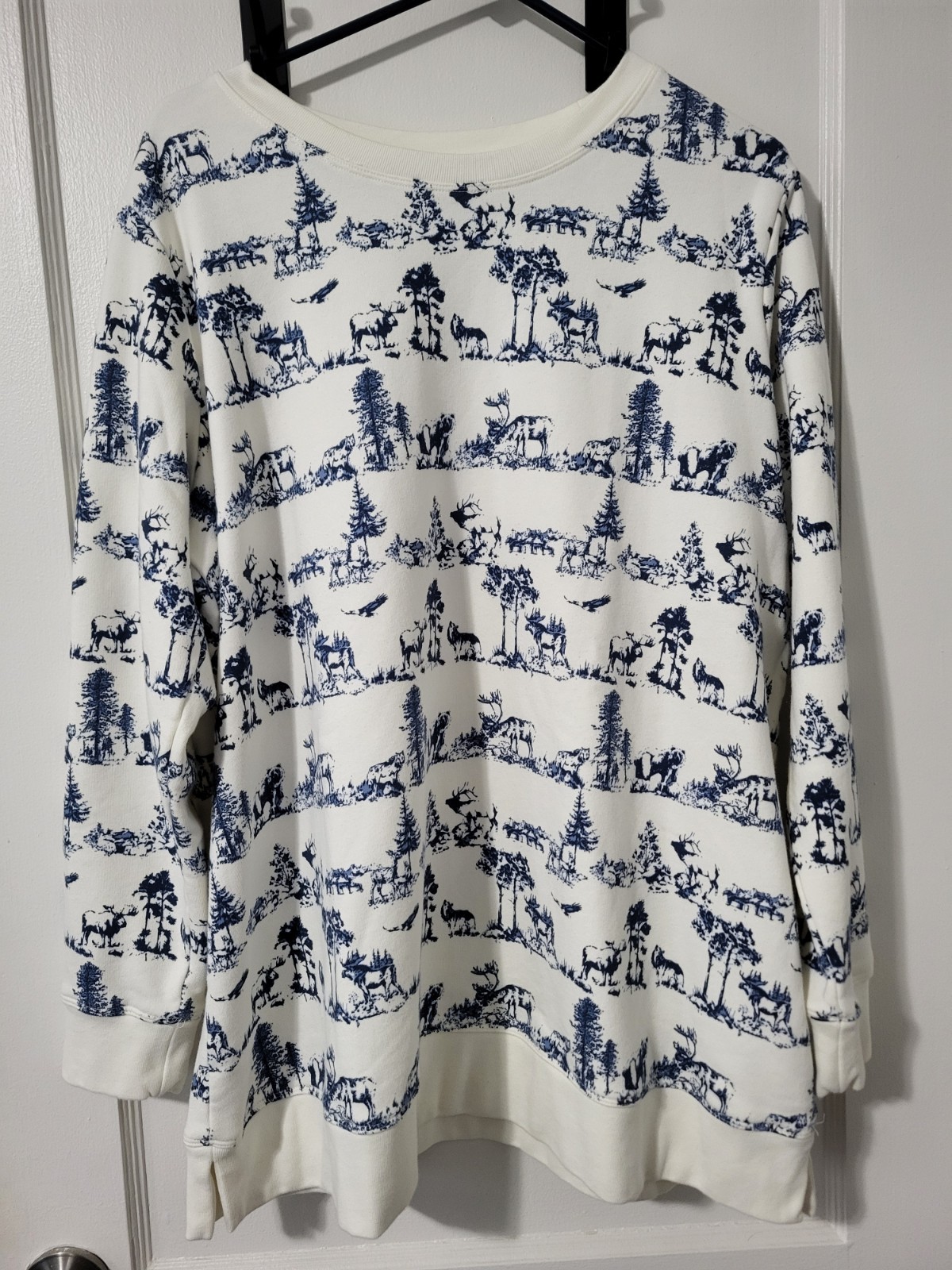 Lands End Moose Sweatshirt, 1X Lands End Moose Sweatshirt, 1X