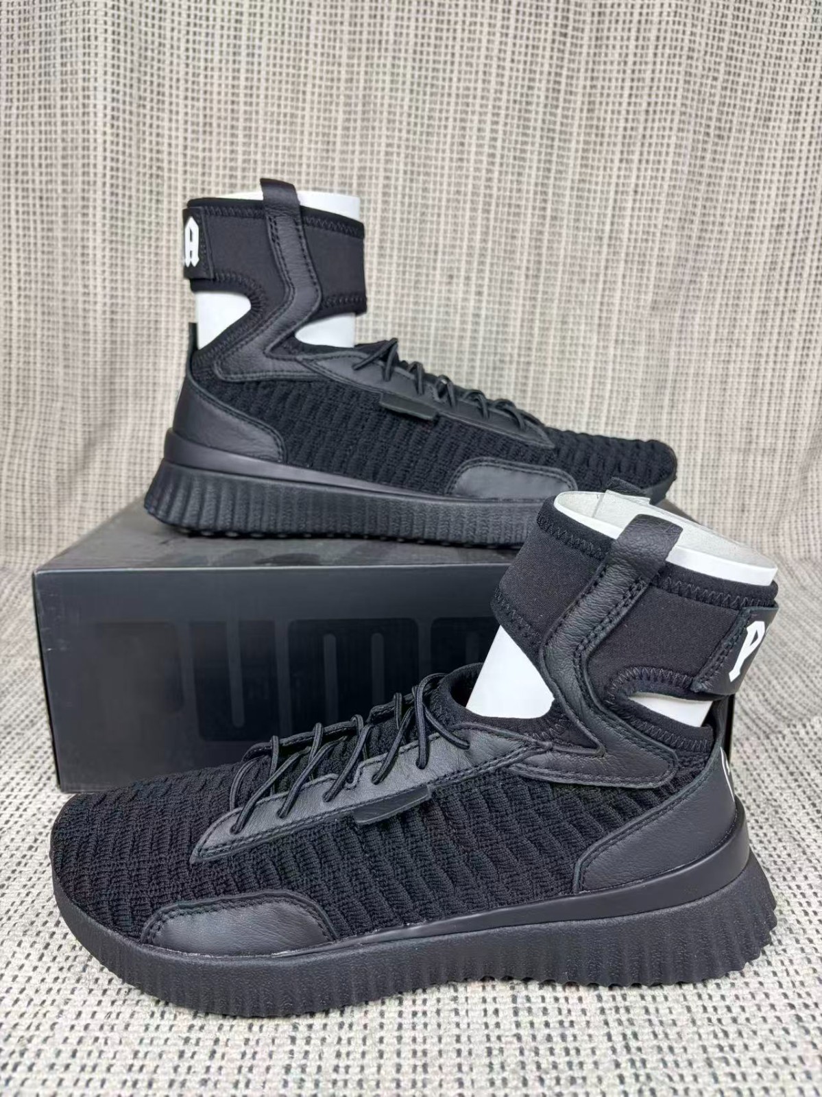 PUMA x Fenty Trainer Mid \'Black\' Women\'s Shoes 190938-01 PUMA x Fenty Trainer Mid \'Black\' Women\'s Shoes 190938-01