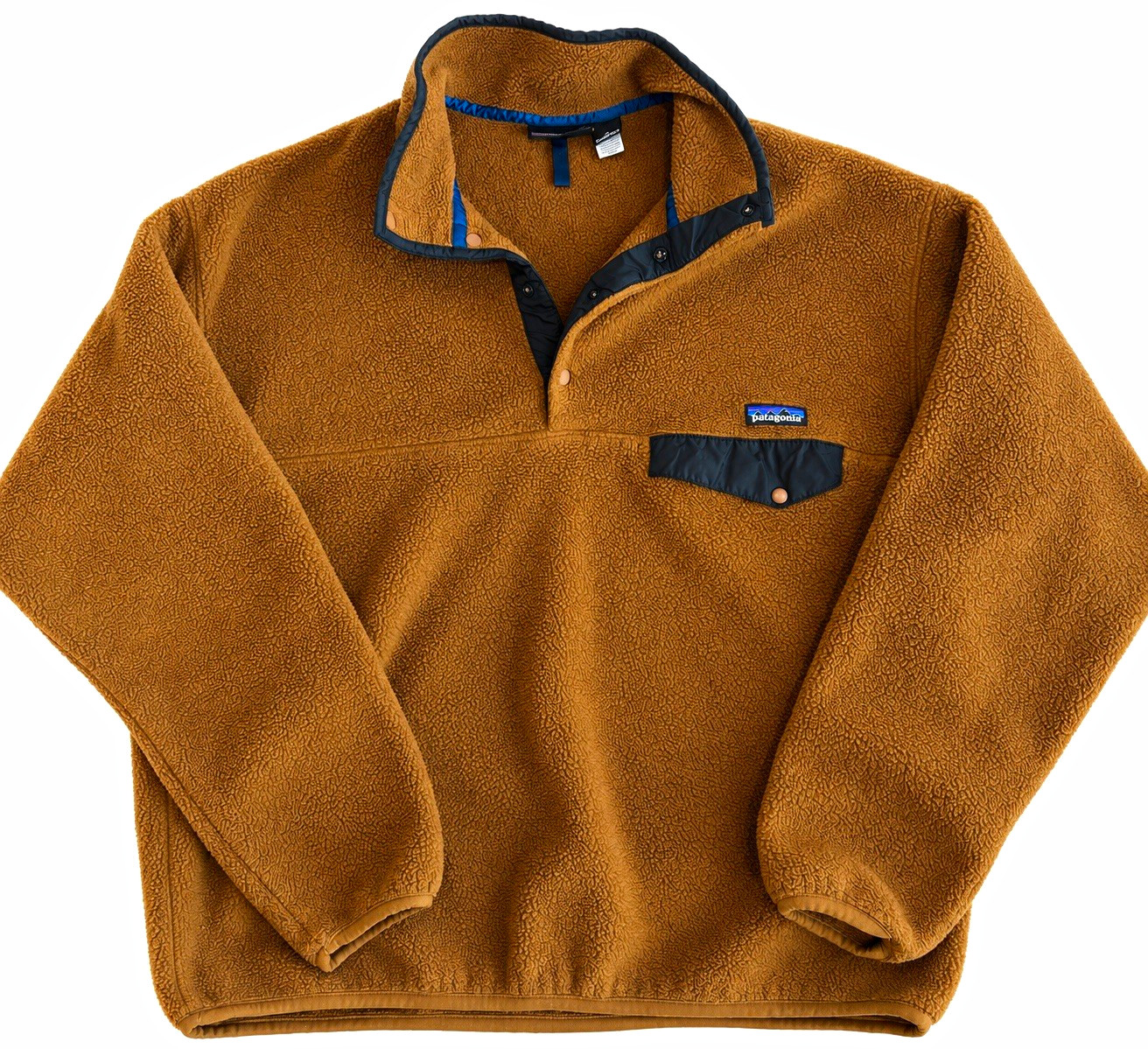 Vintage 1995 Patagonia Synchilla Snap-T Mens XL Pecan Brown Fleece Pullover Rare