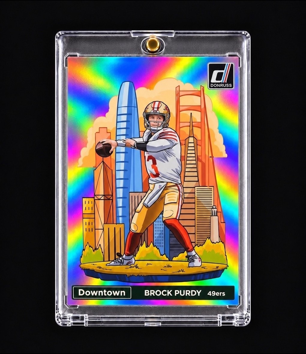 BROCK PURDY DOWNTOWN 2024 TRUE DONRUSS DOWNTOWN Authentic Panini RARE Jumbo 49ER