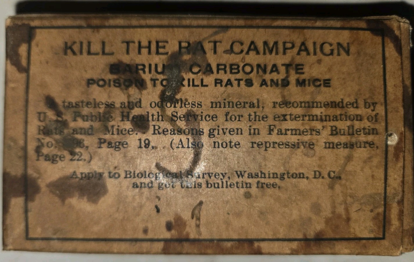 EXTREMELY RARE REX CHEMICAL DAYTON OH KILL THE RAT CAMPAIGN BOX EXTREMELY RARE REX CHEMICAL DAYTON OH KILL THE RAT CAMPAIGN BOX