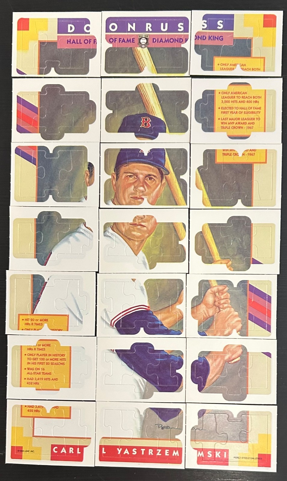 1990 Donruss Diamond King Puzzle – Carl Yastrzemski • Multi‑Piece Set w/ #588 1990 Donruss Diamond King Puzzle – Carl Yastrzemski • Multi‑Piece Set w/ #588