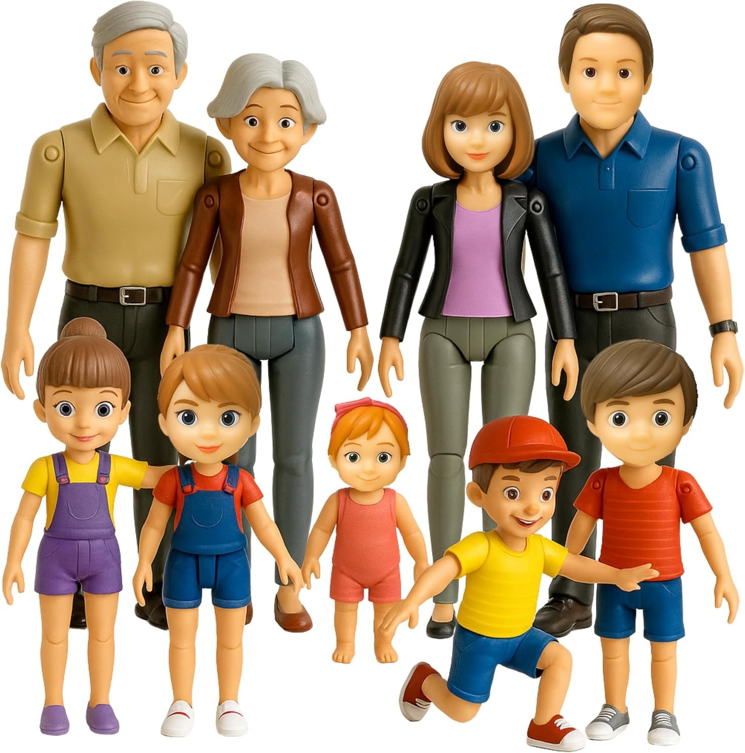 Dollhouse People, Bendable Dollhouse Family Set – 9 Poseable Figures Including.. Dollhouse People, Bendable Dollhouse Family Set – 9 Poseable Figures Including..