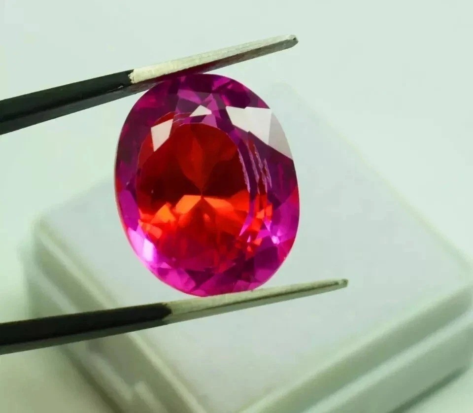 Oval Cut 10 CT Natural Bi-Color Pitambari Sapphire Loose Certified Gemstone