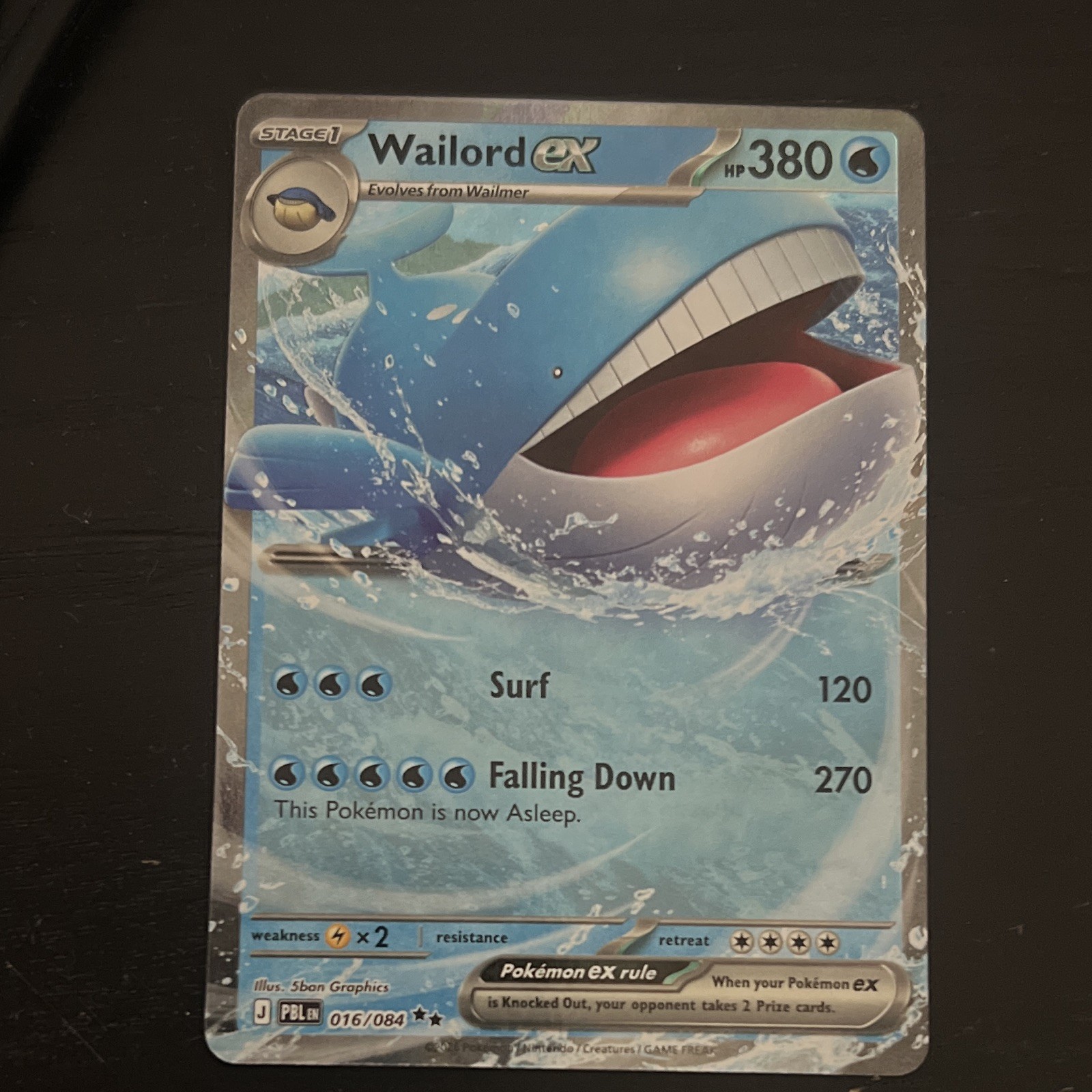 The Pokémon Company Pokemon TCG Wailord ex 016/084 Promo Holo ENG 380HP