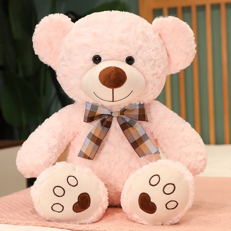 50cm Cute Teddy Bear Plush Toy, Soft Stuffed Bear Pillow with Bow Tie Gift New