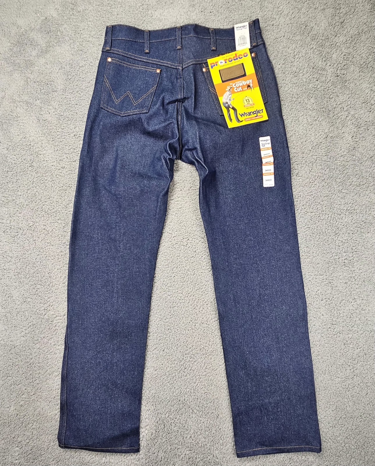 Wrangler 13MWZ Cowboy Cut Original Fit Men\'s Jeans 34x33 Dark Indigo Cotton NWT Wrangler 13MWZ Cowboy Cut Original Fit Men\'s Jeans 34x33 Dark Indigo Cotton NWT