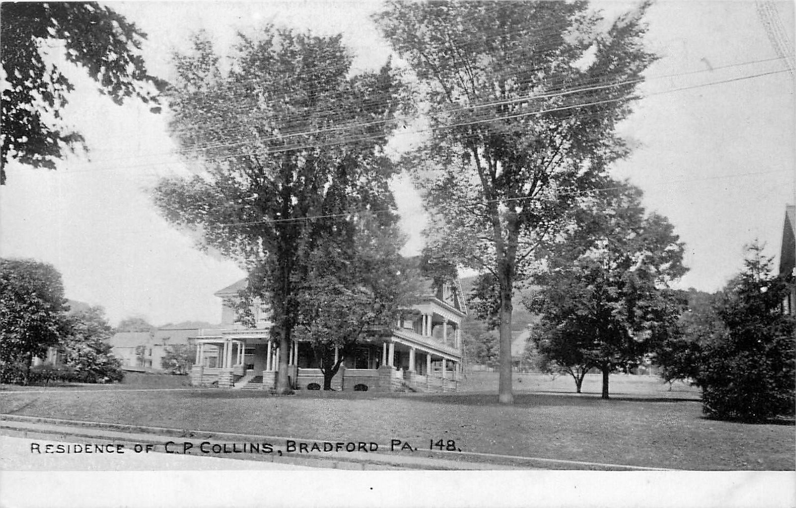 c1905 Bradford Pennsylvania Residence Collins Private Mailing Postcard 25-6310 c1905 Bradford Pennsylvania Residence Collins Private Mailing Postcard 25-6310