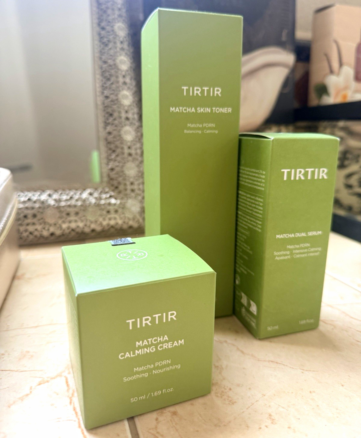 TIRTIR Matcha Skin Care Set Toner 150ml Serum 50ml Moisturizer 50ml