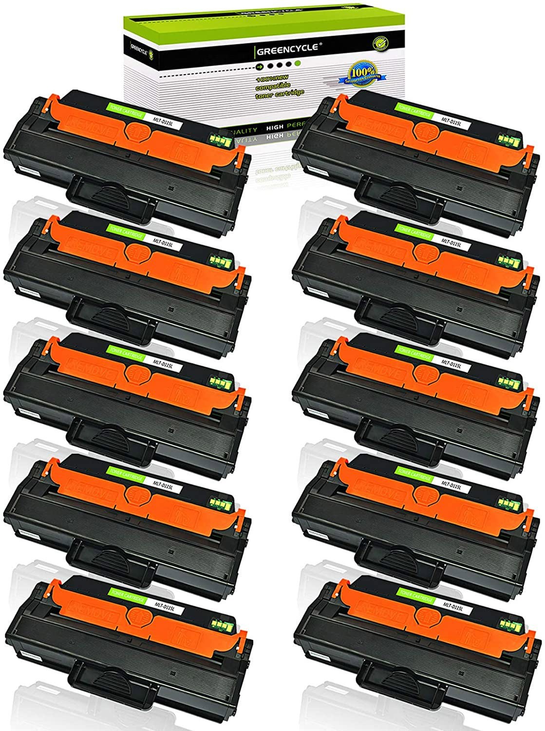 GREENCYCLE 10PK MLT-D115L D115L BK Toner Cartridge Fits for Samsung Xpress M2820