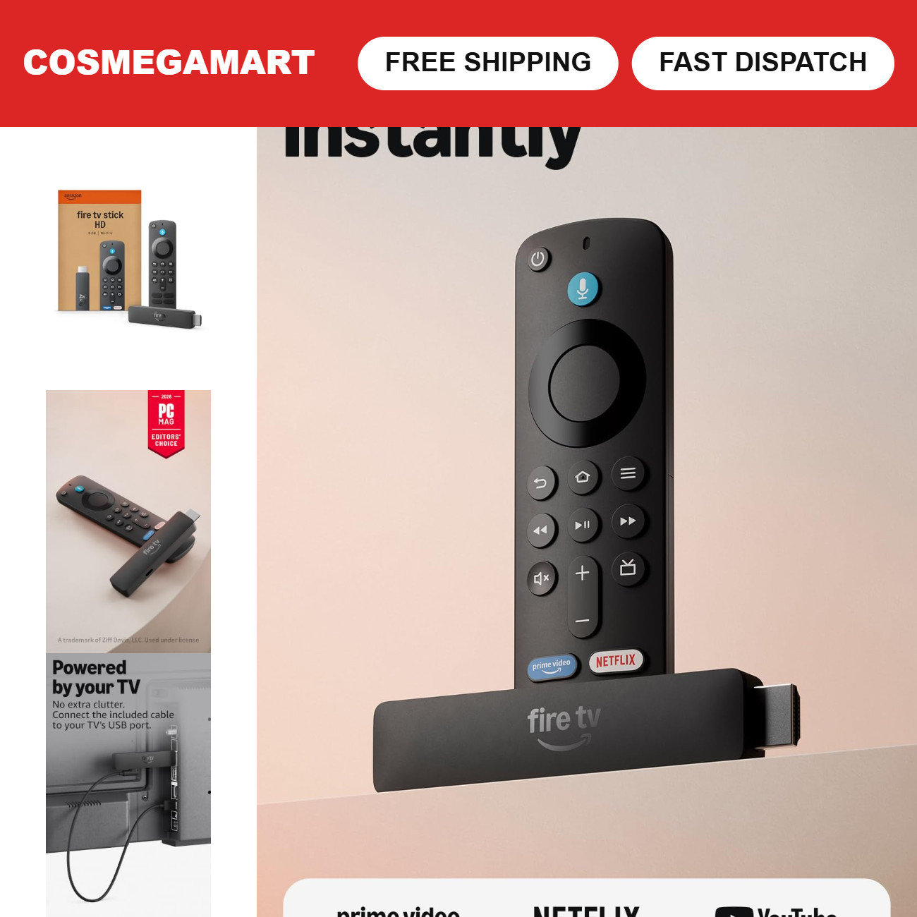 Streaming Media Player, HD TV Stick, Alexa Voice Remote, Free Live TV, Easy Setu Streaming Media Player, HD TV Stick, Alexa Voice Remote, Free Live TV, Easy Setu