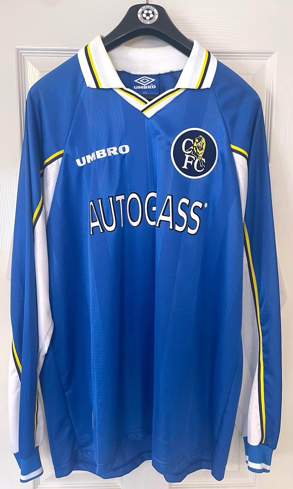 Original Chelsea 1997/99 Long Sleeve Home Shirt Umbro Adult XXL Original Chelsea 1997/99 Long Sleeve Home Shirt Umbro Adult XXL