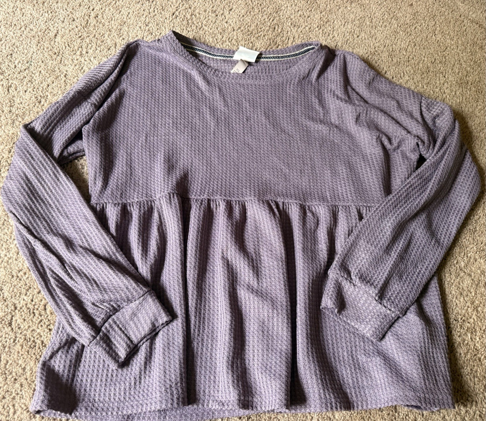 Women’s Knox Rose Purple Waffle Knit Tunic Top Women’s Knox Rose Purple Waffle Knit Tunic Top