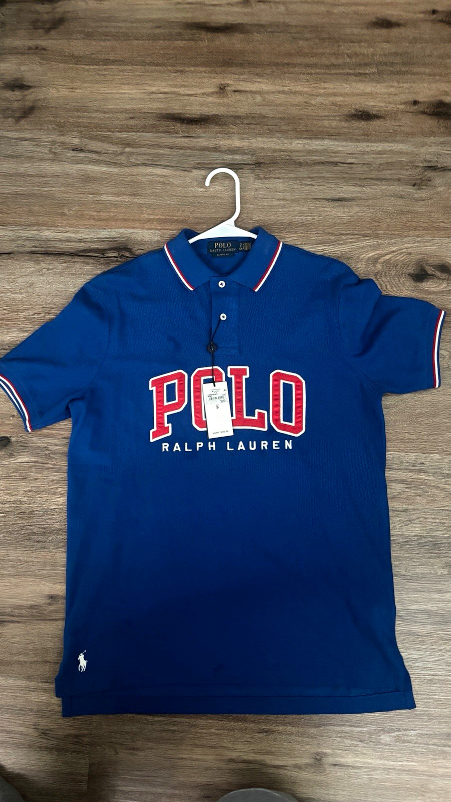 Polo Ralph Lauren Men\'s Blue Graphic Logo Polo Shirt Short Sleeve Size S Polo Ralph Lauren Men\'s Blue Graphic Logo Polo Shirt Short Sleeve Size S