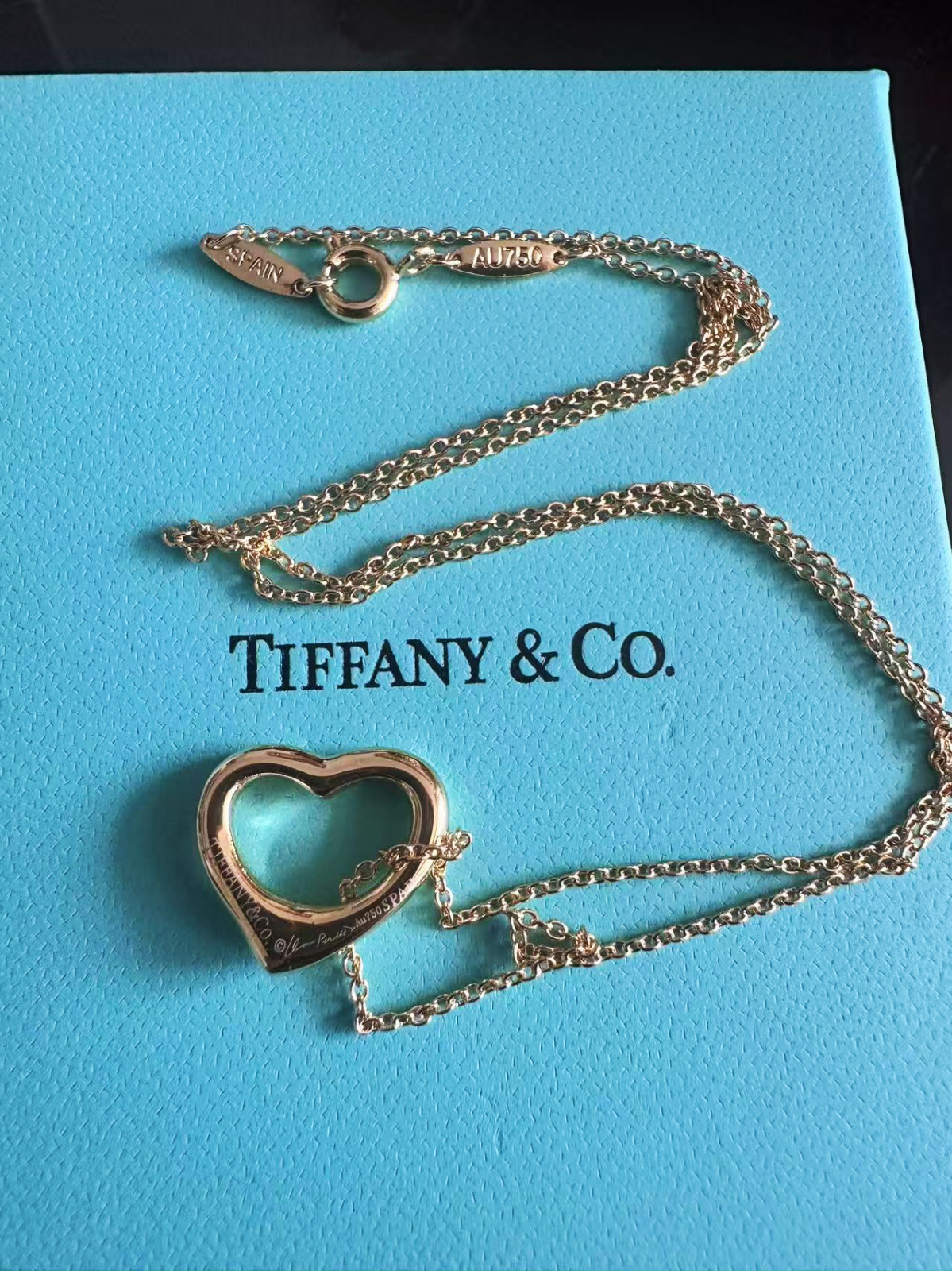 NewTlFANYCoOpen Heart Necklace 18K&Yellow Gold&750 NewTlFANYCoOpen Heart Necklace 18K&Yellow Gold&750