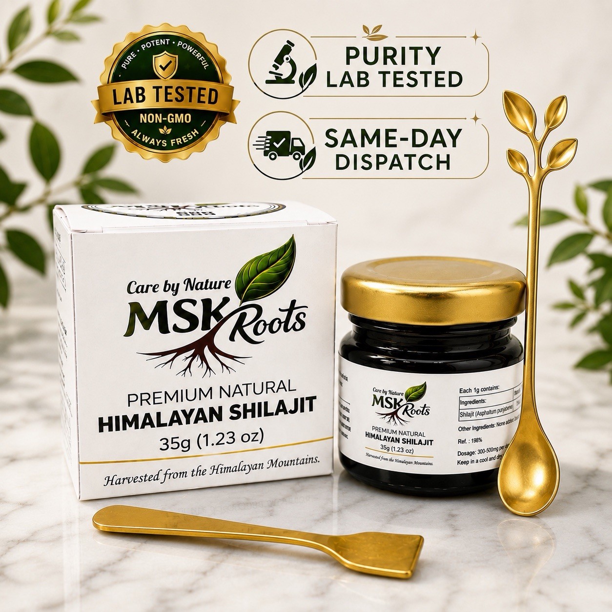 Himalayan Shilajit Resin 35g | 75% Fulvic Acid | Lab Tested | 85+ Minerals