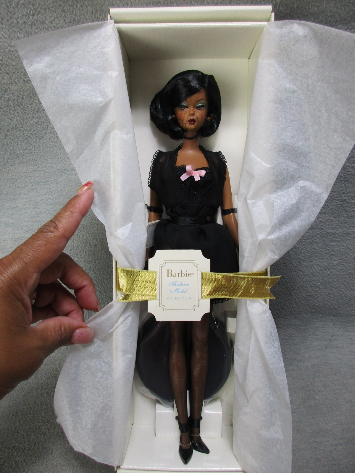 Vintage Black Silkstone Barbie Doll New Old Stock Mattel 56120